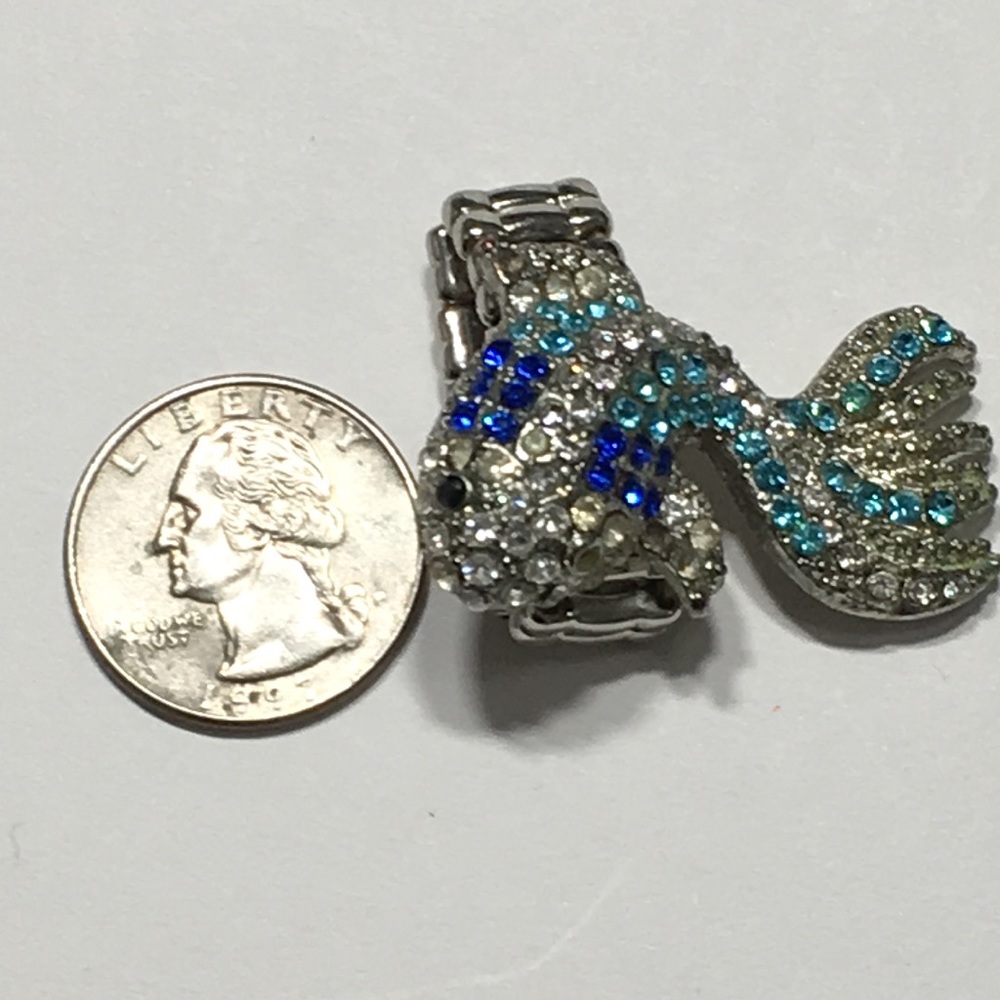 Vintage Fish Rhinestone Stretchable Ring - Picture 6 of 8